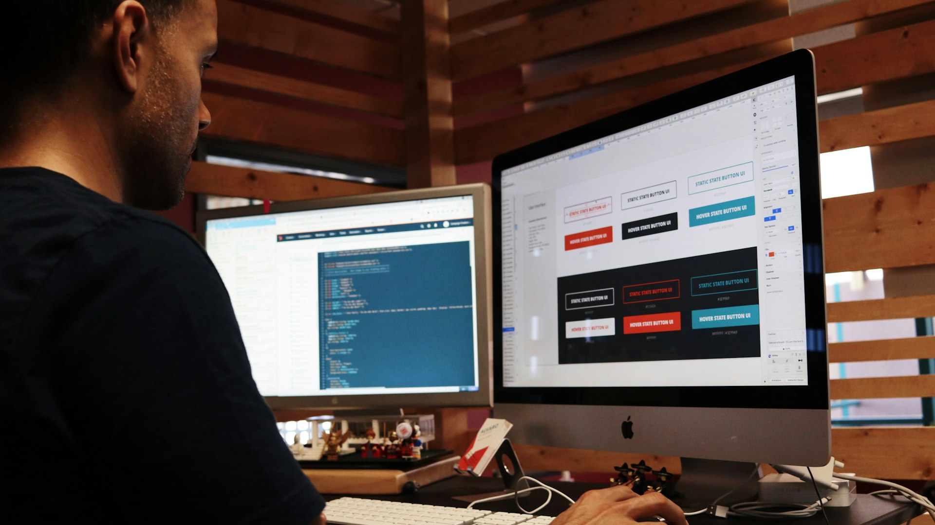 Data management on laptop screen